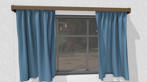 Window_Curtain - Download Free 3D model by Nelesh_surve