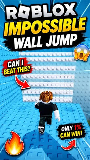 Can I beat this impossible Roblox wall jump challenge? 😳 Watch till the end for the crazy finish! 🔥🎮