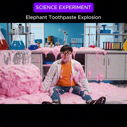Sprintzeal on Instagram: "Elephant Toothpaste Explosion | Crazy Foam Science Experiment The Elephant Toothpaste Explosion Experiment is one of the most exciting and highly visual science reactions ever! When hydrogen peroxide mixes with yeast or potassium iodide, it rapidly releases oxygen, creating a giant stream of colorful foam that looks like toothpaste for an elephant 🐘 😄 . This video shows the experiment with safe steps, strong visual effects, and clear scientific explanation. Perfect fo
