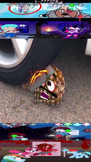 🍍 Pineapple Warrior vs Car 🚗 | Cyborg Meme Music 🎵 #PhoenixFunnyTV