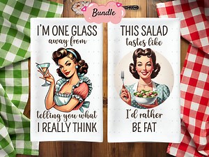 8 Funny Kitchen Tea Towel PNG Bundle Sublimation Design, Vintage Housewife Sassy Hand Towel Apron Kitchen Towel Sublimation, Dish Towel Png - Etsy