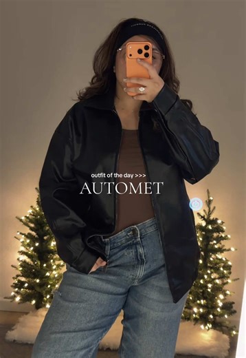 @AUTOMET 🖤🤎 this leather jacket just elevates the whole look! ✨ tap link to shop! 🖤 #fitcheck #leatherjacket #leatherjacketoutfit #outfitoftheday #outfitideas