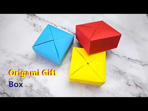 How to Make Origami Gift Box Easy Step by Step Tutorial (No Glue)