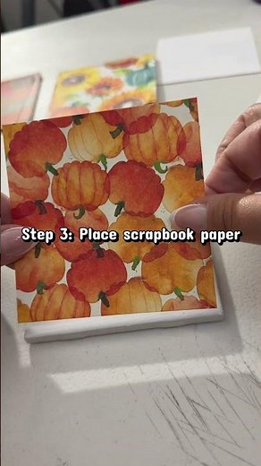 Turn a simple Home Depot tile into a cute custom coaster ✨ Such an easy DIY using scrapbook paper,
