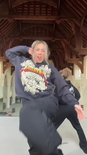 Coordinated Dance Routine in Historic Setting