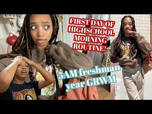 FIRST DAY OF HIGHSCHOOL MORNING ROUTINE | First Day Of School GRWM