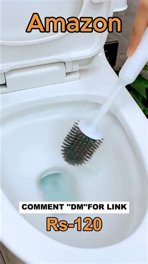 Silicone Toilet Brush & Holder Set | 4-in-1 Wall Mounted Bathroom Cleaning Brush with Extra Cleaner