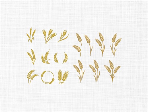Golden Wheat Machine Embroidery Design Bundle, Wheat Ear Embroidery Pattern, Farm Embroidery, Harvest Grain Embroidery Design - Etsy