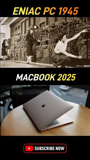 🖥️ 1945 ENIAC PC VS MAC 2026 🔥 #shorts #viralshorts #shortsfeed #computer #pc #tech