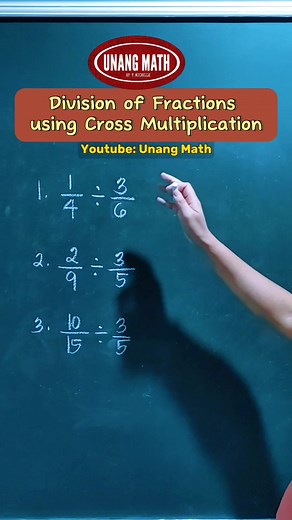 8.3K views · 169 reactions | Division of Fractions using Cross Multiplication #math #fractions #mathreview #mathematics #CSEReview #MathActivity #CSE #mathtutorials #divisionoffractions | Unang Math | Facebook