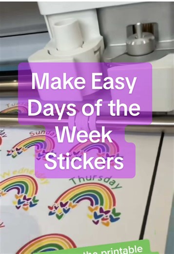 How to make days of the week planner stickers with Cricut in design space #cricutforbeginners #cricutstickers #cricutbeginner #cricuttutorial