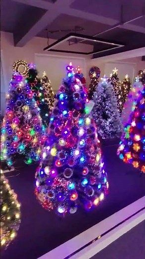 Light Up Christmas ~ Many beautiful fiber optic trees ！ #christmas #christmastree #decoration