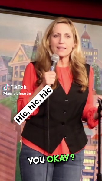 Woman gets hiccups at show #crowdwork #lol #comedy #standupcomedy #hiccups #fyp #jokes #standup