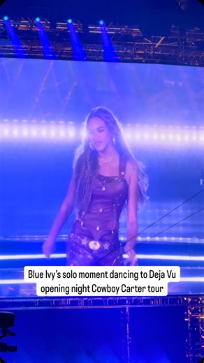 Stuart Brazell on Instagram: "Blue Ivy’s solo moment dancing to mom Beyoncés song Deja Vu opening night Cowboy Carter tour. She’s such a star!!! #blueivy #beyoncé #cowboycarter #blueivycarter #cowboycartertour"