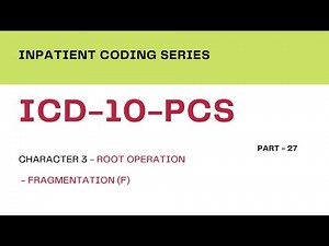 Inpatient Coding Training Series: ICD10PCS- Part27_Character3 -Root Operations-Group2- Fragmentation