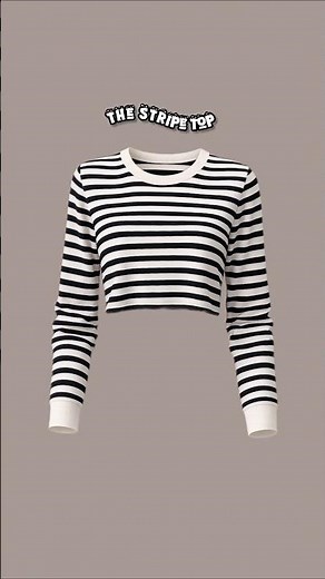 Black & White Striped Chic Outfit 🤍🖤#BlackAndWhite #StripedTop #WideLegPants