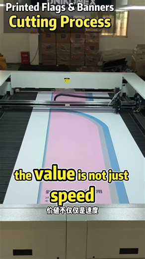 Flag & Banner Cutting After Printing | Real Production Process