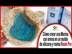 CÓMO CREAR UNA MARINA🌊CON ARENA, en un molde de silicona y la resina de Resin Pro