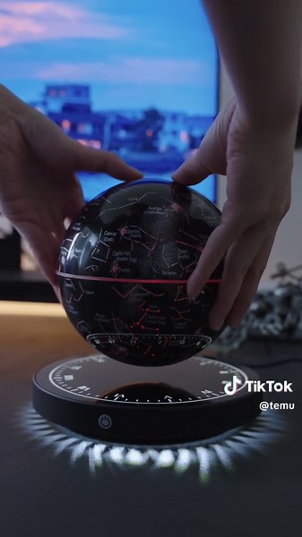 Magnetic Levitation Floating Globe Lamp - Starry Sky Rotating Touch Lamp