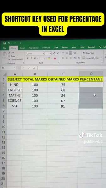 Excel Percentage Calculation: Shortcut Keys & Formulas