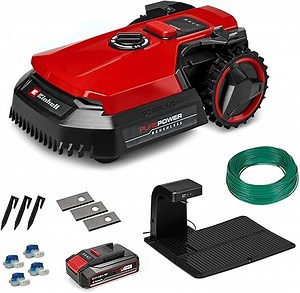 Einhell Mähroboter FREELEXO 500 Power X-Change (18 V, App-Steuerung, IPX5, Over-The-Air Updates via Wi-Fi, inkl. Installationsequipment für 500 m² + 2,5 Ah Plus Akku)