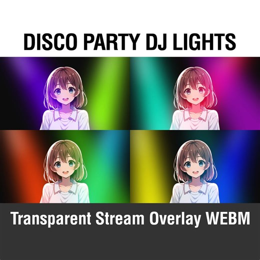 Disco Party Lights Animated Stream Overlay: Rainbow Neon (WEBM) - Etsy