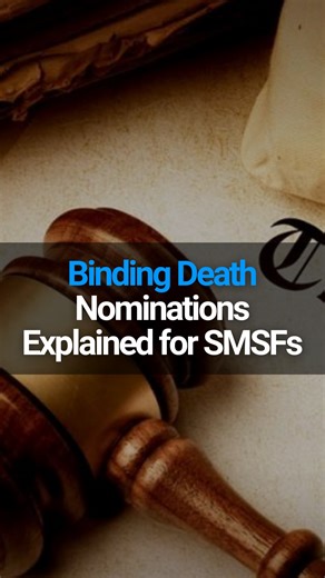 SELF MANAGED SUPER FUND ESTABLISHMENT & ADMINISTRATION AUSTRALIA on Instagram: "Binding Death Nominations Explained for SMSFs One missing nomination can trigger disputes and destroy your family’s financial future. Without it, strangers could decide who gets your super. The information provided in this recording is for coaching and educational purposes only. It should not be considered personal financial advice. Everyone’s situation is different, so before acting on any of the content discussed,