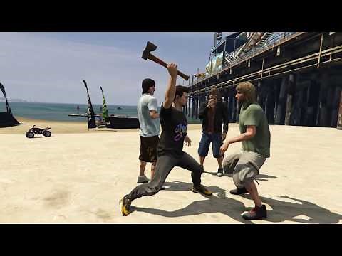 GTA 5 - Brutal kills with Axe Gta V Axe Murder Spree Hatchet gameplay Hatchet Killing spree knifekil