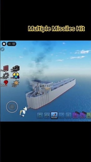 Multiple Missiles Hit in Water Physics Roblox