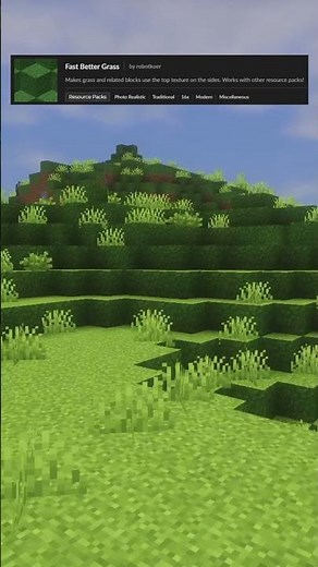 Minecraft Fast Better Grass