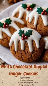 White Chocolate Dipped Ginger Cookies | Cakecrafted Recipes