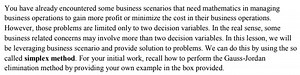 Recall how to perform the Gauss-Jordan elimination method by pr... | Filo