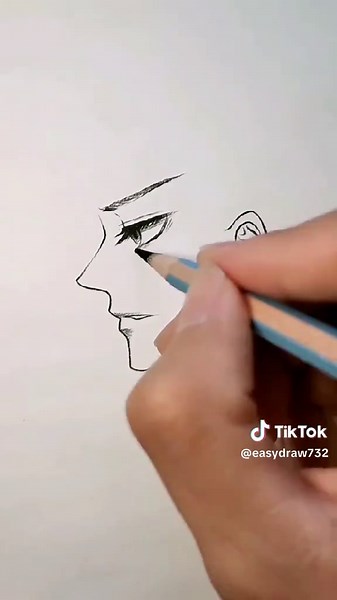 Easy anime boy drawing video. Step by step drawing a boy anime character drawing video. #boydrawing #handpainted #drawing #painting #essydraw732