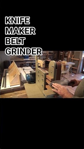 Belt Grinder Knife Maker Fromthewood #woodworking #woodscraft #wood