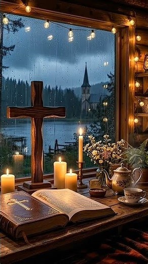 Sleep with Jesus ✝️ Rain & Fireplace Night 🌙 #relax