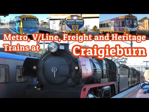 Metro, V/Line, Freight and Heritage Trains at Craigieburn