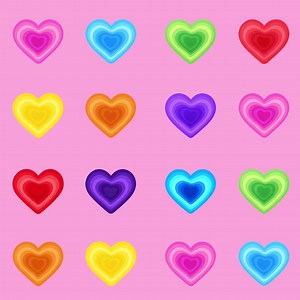 11 Colorful Hearts PNG Clipart | Digital Hearts | Transparent Background | Instant Download - Etsy UK