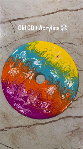 Easy CD Painting Hack You Must Try! 🖌️ #shorts #trending