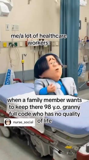 When you talk to elderly ppl at a nursing home, and they tell us they are 100% ready to go, it’s just their family won’t accept it. honestly it’s so sad 😞 📸 @nurse_social . #icunurse #nursinglife #nursingstudent #nightshifts #nursejokes #nursingfriendly #nursesrock #nurselife #nursinghumor | NurserGram