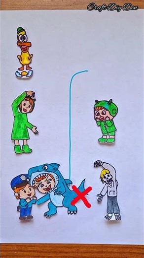 Pocoyo Officials Friends LINE Connect Art Challenge #youtubeshorts #shorts #pocoyo