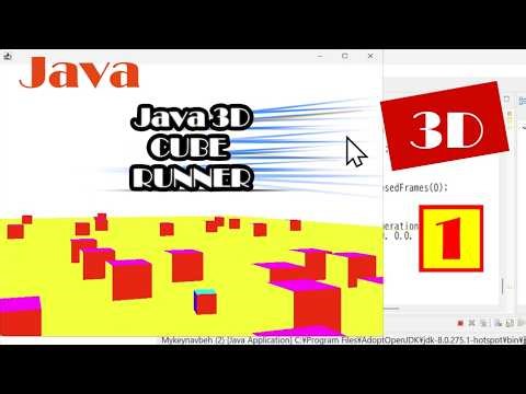 [Java 3D] Cube Runner Part 1: Small Cube Running Through Scattered Cubes (With SRC)