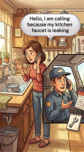 How to Report a Leaky Faucet in English 🚰 English for Daily Life: Calling a Repairman 📞#LearnEnglish