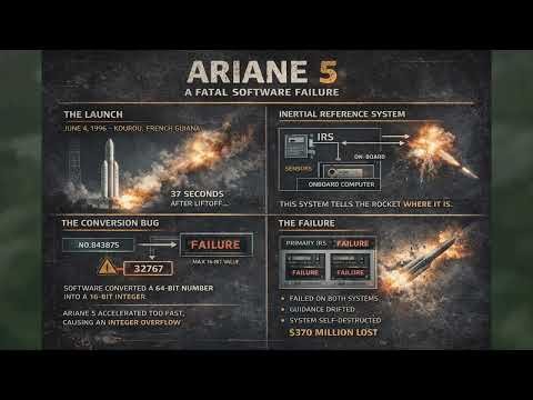 A Single Line of Code Destroyed a Rocket | The Ariane 5 Disaster