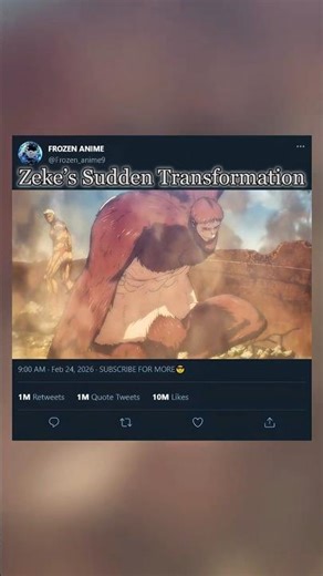 Zeke transforms into beast titan🥶| Attack on Titan⚔️