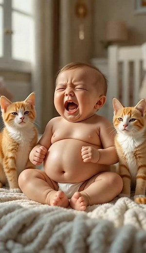 Emotional Cat and Baby Moments That Melt Hearts