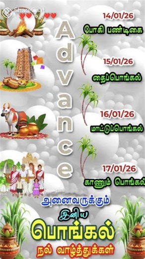 அனைவருக்கும் தை திருநாள் வாழ்த்துகள்💐