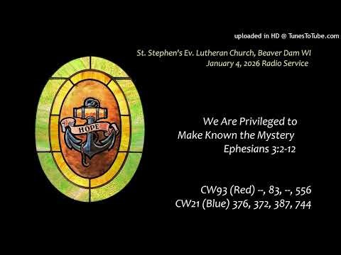 St. Stephen's 1/4/26 Radio Service