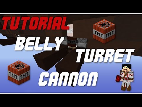 Minecraft: Belly Turret TNT Cannon Showcase + Tutorial (Movecraft Compatible)