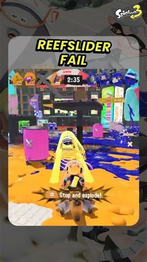 Splatoon Fail: Reeflslider Swim 🦈 #splatoon3 #splatoon #nintendoswitch #gamingfails