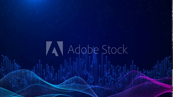 Futuristic Digital tunnel virtual space grid fantastic technology binary numbers cyberspace tunnel particles animation. data center, server, internet, speed. Big data visualization particle flow.